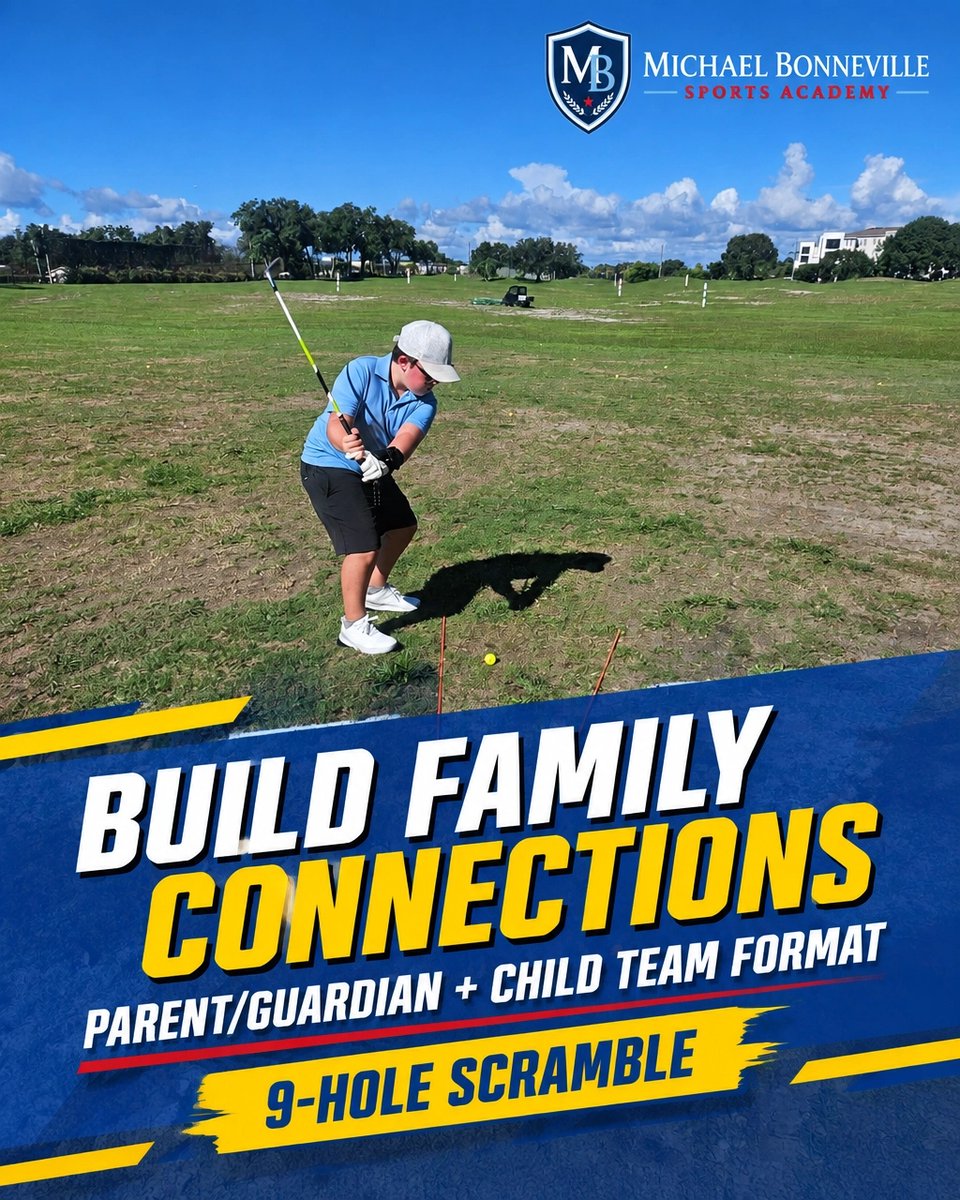 MBSportsAcademy's tweet photo. GET EXCITED! β³οΈπ¬ππΎππ»ββοΈ Family Youth Golf Tournament: Saturday, September 26, 2026! Register: https://t.co/oovUeVr7nX #FamilyGolf #YouthGolf #MBSA https://t.co/oAtzpSk5n3