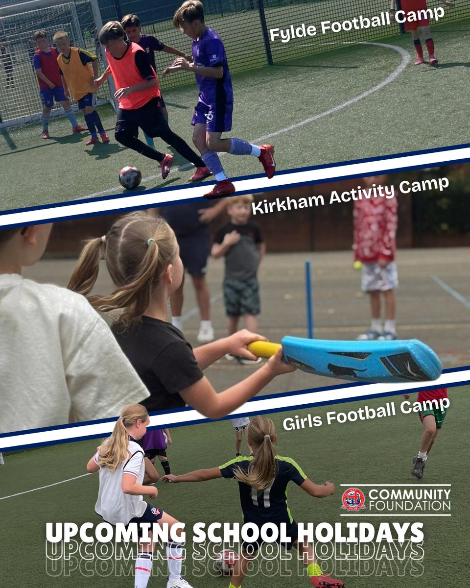 AFCFyldeFDN's tweet photo. 👻 All three of our Holiday Camps return this October, along with a Halloween Fancy Dress Party!

💻 Book here: https://t.co/UFt7q88bxS

#AFCFyldeFoundation https://t.co/FgImSPmyVC