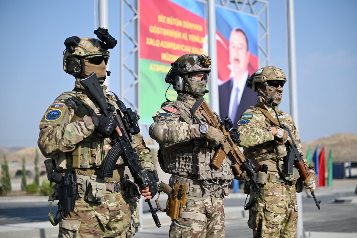 wwwmodgovaz's tweet photo. Gizilgaya Training Center hosts opening ceremony of #PowerOfUnity2026 Joint Military Exercise involving personnel from 🇦🇿 🇹🇷 🇺🇿 https://t.co/ZM6xdONJcL