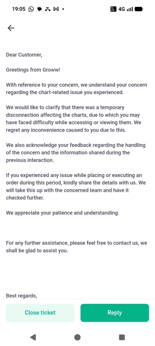 Learn_frm_life's tweet photo. @groww_cs @lkeshre @_groww @lkeshre Mr Keshre what a lovely reply from your Social Media escalation team.. I shared evidence of order failure and 3 hours of outage on charts and after looking at screenshots this Senior member of your escalation team replies me by asking was there order failure..@_groww https://t.co/hVOIaumgZm