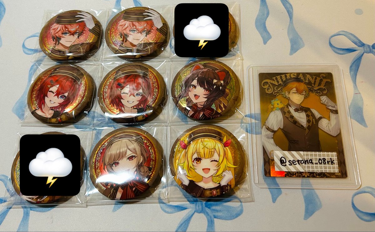 setona_08rk's tweet photo. 【交換】にじさんじ 缶バッジビスケット4

譲）画像
求）IDの方

郵送交換のみ

検索からでもお気軽にお声掛けください！ https://t.co/ympDVnDJZB