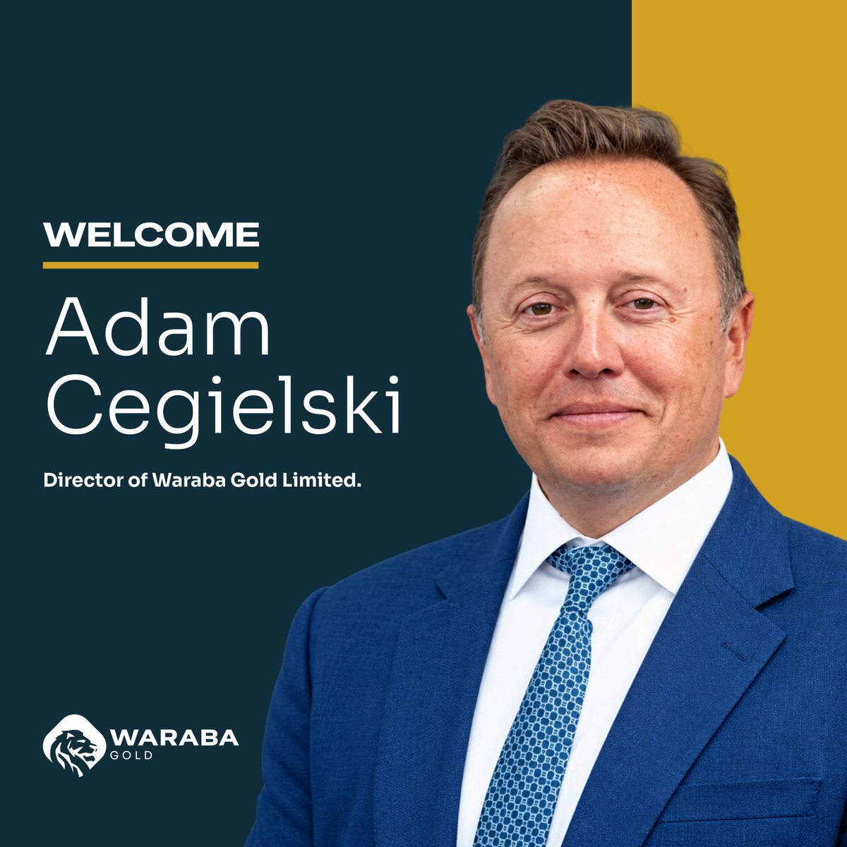 WarabaGold's tweet photo. Waraba Gold is pleased to welcome @AdamRCegielski  to its Board of Directors.

Adam brings extensive mining, capital markets and corporate development experience as Waraba advances its West African gold strategy.

CSE: WBGD  -  OTC: WARAF  -  FSE: ZE00 https://t.co/N0rNEISPSp