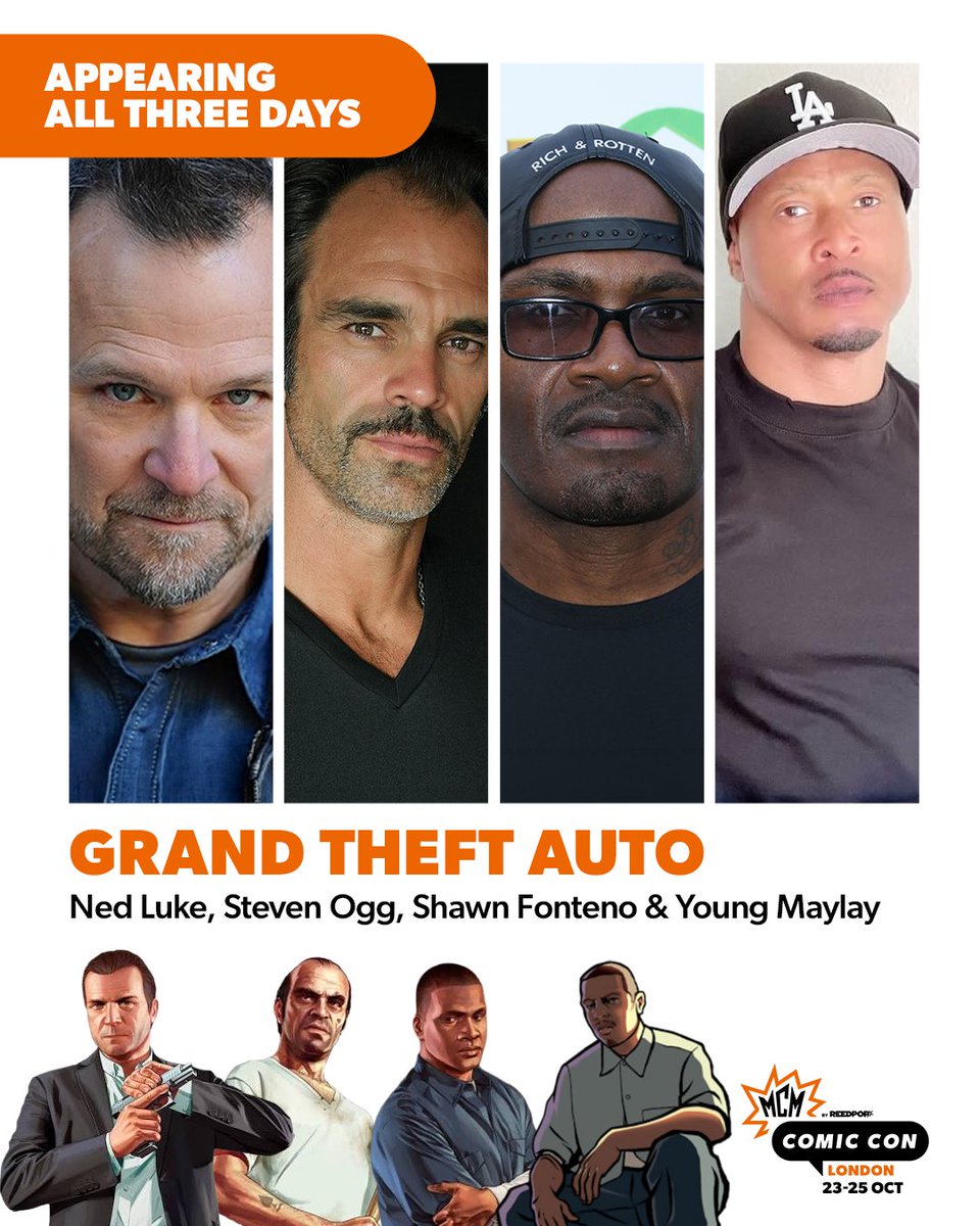MCMComicCon's tweet photo. Young Maylay is joining the GTA guests at MCM 🎉

Meet the cast for photo ops and autos, or see them on the Live Stage on Sat 24 Oct at 10:00am, included in VIP, VIP Legend, Weekend and Saturday Priority tickets!

Download the app for panel schedules: https://t.co/OBuCVzPdvq https://t.co/0Q5UDfQYvX