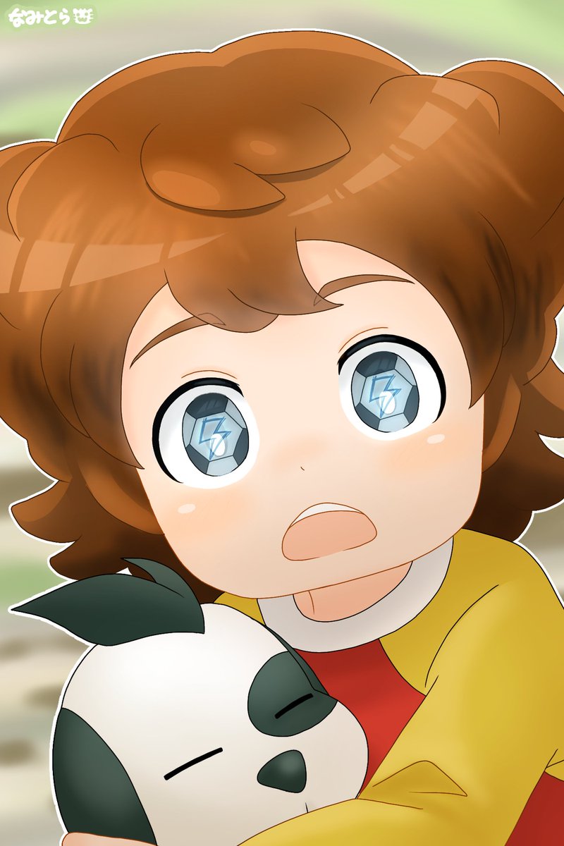 15ringoame's tweet photo. #イナイレ版毎日ワンドロ真剣勝負
お題　【イナズマイレブンGOの名シーン】
制作時間　「60分+44分」

第1話　雷門に吹く新しい風!
GOの名シーンと言えば、やっぱり豪炎寺に助けられるシーンは外せない⚡ https://t.co/DnpuDxODqE