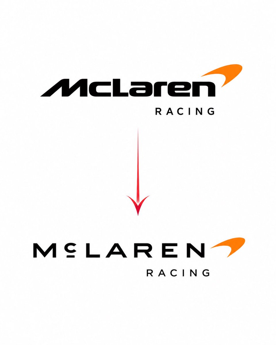 racepluscom's tweet photo. McLaren revealed a new logo 🧡

❓/10 https://t.co/HBWyts3EYJ