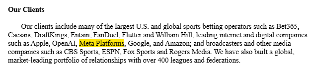 OddDiligence's tweet photo. $SRAD is explicitly mentioned in $META Muse source code &amp; technical documentation - although functionality does not appear to have been turned on yet

I believe Meta will expand their relationship with Sportradar https://t.co/OS10T9268i