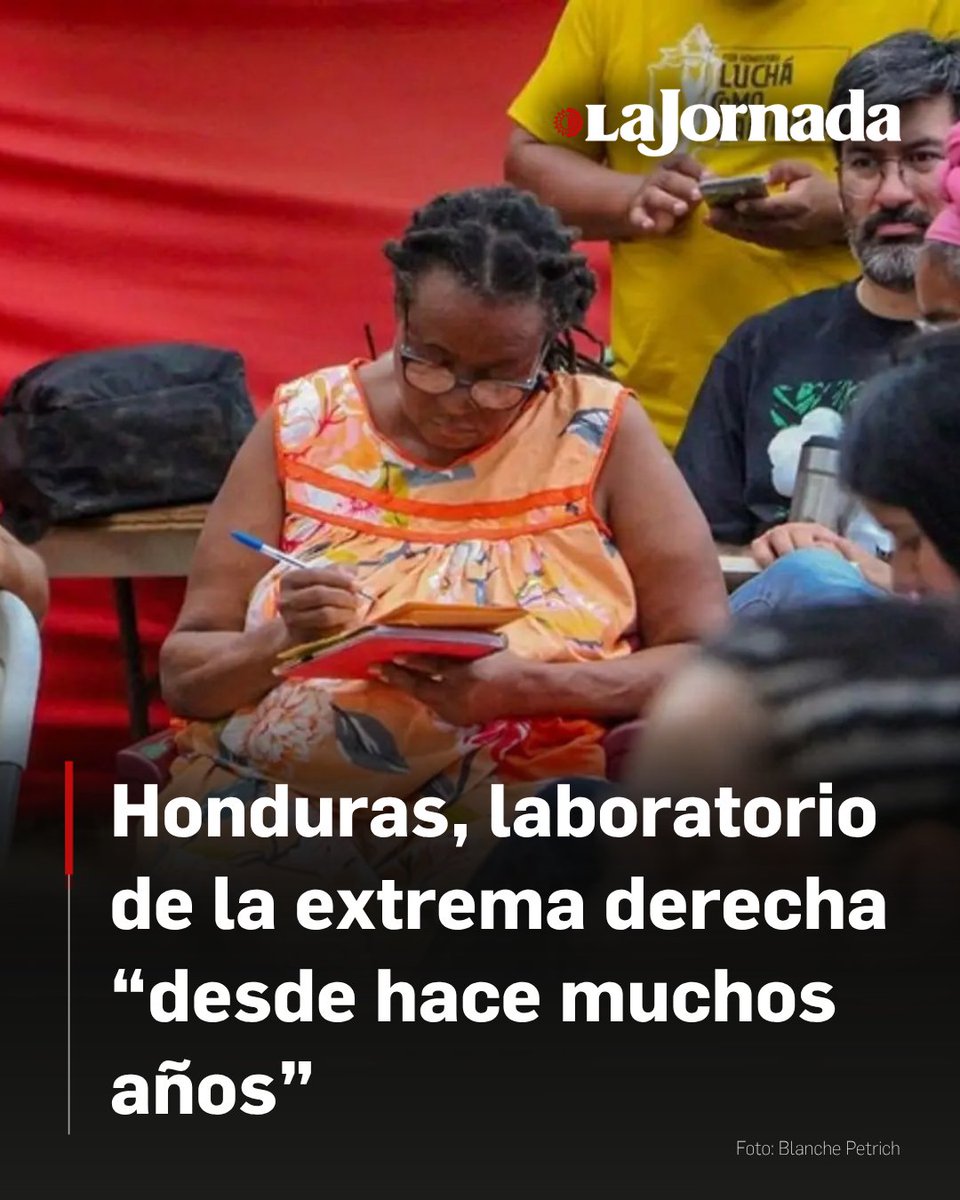 LaJornada's tweet photo. El "Campamento por la Vida", impulsado por la Organización Fraternal Negra Hondureña (OFRANEH) y liderado por Miriam Miranda, mantiene sus protestas en Tegucigalpa contra el decreto de Desarrollo Agroindustrial aprobado bajo el gobierno de Nasry Asfura. Diversos movimientos populares consideran que esta normativa vulnera los derechos territoriales indígenas y campesinos al facultar desalojos preventivos sin investigación previa.

Miranda sostiene que las políticas actuales en Honduras operan como un espacio de ensayo para proyectos de la extrema derecha regional respaldados por la Casa Blanca, citando precedentes como el golpe de Estado de 2009 y la implementación de las Zonas de Empleo y Desarrollo Económico (ZEDE).

Más información en: https://t.co/tLru0RaBDP