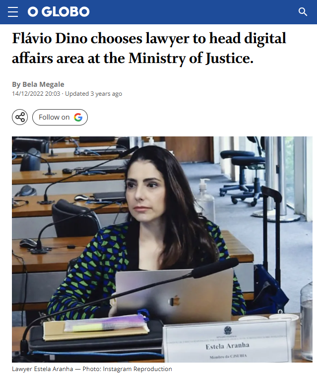 pierre_160754's tweet photo. 🚨🇧🇷⚖️🗳️
This woman is a key figure in the censorship apparatus in Brazil, serving Lula and his project for power.

Estela Aranha is a lawyer and jurist from São Paulo, specializing in digital law, data protection, and artificial intelligence. She graduated from the Faculty of Law at USP (Largo de São Francisco) in 1999. She worked in the area of ​​government affairs at CSN (2011–2020), chaired the Data Protection and Right to Privacy Commission of the OAB-RJ (Brazilian Bar Association, Rio de Janeiro chapter), and is a professor of postgraduate studies in digital law.

Trajectory in Lula's government
She was part of Lula's government transition team and is linked to the Prerogativas Group , an organization of jurists aligned with the president that placed dozens of names in the administration. In December 2022, Flávio Dino chose her to head the digital affairs area at the Ministry of Justice. In 2023, the structure was formalized as the National Secretariat for Digital Rights, linked to the minister's office. In this role, she participated in discussions on platform regulation, network oversight, and AI governance (including in UN forums).

With Dino's move to the Supreme Federal Court (STF), Ricardo Lewandowski replaced her. She was then appointed special advisor to the Presidency of the Republic (an appointment associated with Rui Costa). In early 2025, she began advising the Presidency of the Superior Electoral Court (TSE), in Cármen Lúcia's office. In June 2025, Cármen Lúcia appointed her secretary-general of the Advisory Working Group created to improve the fight against electoral disinformation with an eye on the 2026 elections.

In July 2025, Lula chose her, from a shortlist of three candidates from the Supreme Federal Court (STF), to be a full-fledged minister of the Superior Electoral Court (TSE), filling the vacancy for legal professionals. She took office in August 2025, with a term until 2027. As a minister, she has already worked on cases involving electoral propaganda, disinformation, and the use of image rights (including the injunction that reinstated the prohibition on Jair Bolsonaro's photo in campaign material for a PL candidate).

Alignment with Lula
The alignment is institutional and political, not formally partisan (she is not affiliated with the PT). She went through the transition, the Ministry of Justice during Dino's administration, the Presidential Palace, and the TSE (Superior Electoral Court) under Lula's direct nomination. The Prerogativas group, of which she is a part, has a consensus in supporting Lula. Her expertise in digital rights has been presented, both by the government and in news reports, as an asset for combating disinformation and engaging in dialogue (or confrontation) with big tech companies in the 2026 elections. Critics see her as a piece of the apparatus for regulating and restricting content associated with the government; defenders describe her as a technical expert in protecting rights in the digital environment.

@BrendanCarrFCC @SecRubio @DeputySecState @WHAAsstSecty @StateDept @elonmusk @chrispavlovski @emd_worldwide @DarrenJBeattie @Daniel_PerezFL @SecScottBessent @UnderSecTFI @USTradeRep @CBP @CBPTradeGov @DNIGabbard @CIADirector @FBIDirectorKash @SenMikeLee @SenRickScott @SenAshleyMoody @JudiciaryGOP @SenJudiciaryGOP @Jim_Jordan @RepMariaSalazar @RepCarlos @repdarrellissa @AGToddBlanche @dojphofficial @freedomonthenet @MikeBenzCyber @HouseForeignGOP @BolsonaroSP @pfigueiredo08 @allanconta5 @MaryAnastasiaOG @shellenberger @david_agape_ @ggreenwald