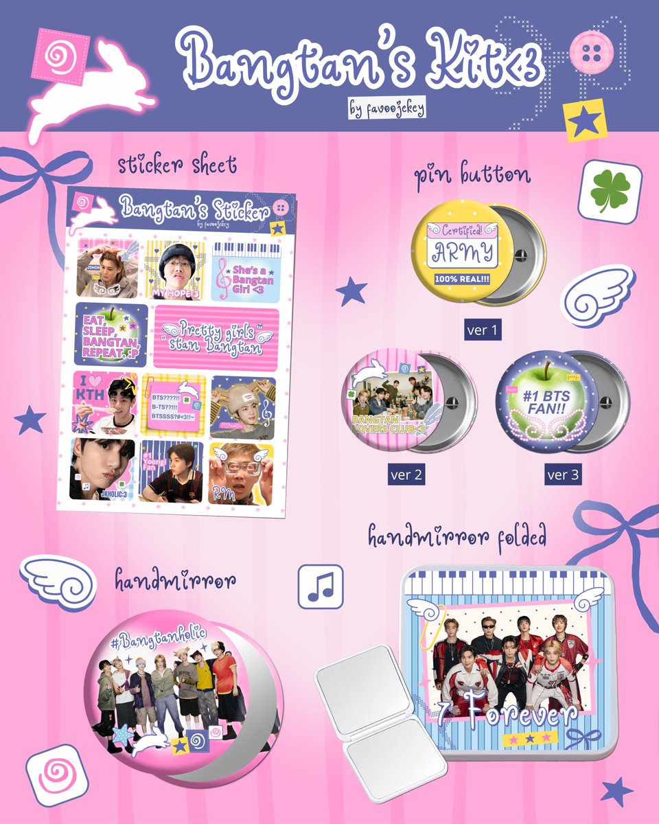 favoojekey's tweet photo. GIVEAWAY UNTUK 25 ORANG ARMY💜

5 orang jajanan bebas pilih + 2 koyo (yg dom jakbar only) 
5 folded mirror yoongi (random) + 2 koyo
5 folded mirror Bangtan kit's + 2 koyo
5 keychain yoongi ver 2 + 2 koyo
5 handmirror Bangtan kit's + 2 koyo

titipan dari kaka baik💜

rules:
rt + like tweet ini
rt tweet yg ada di thread ini
rt pinnedku
rep done (nanti aku cek) 

end asap