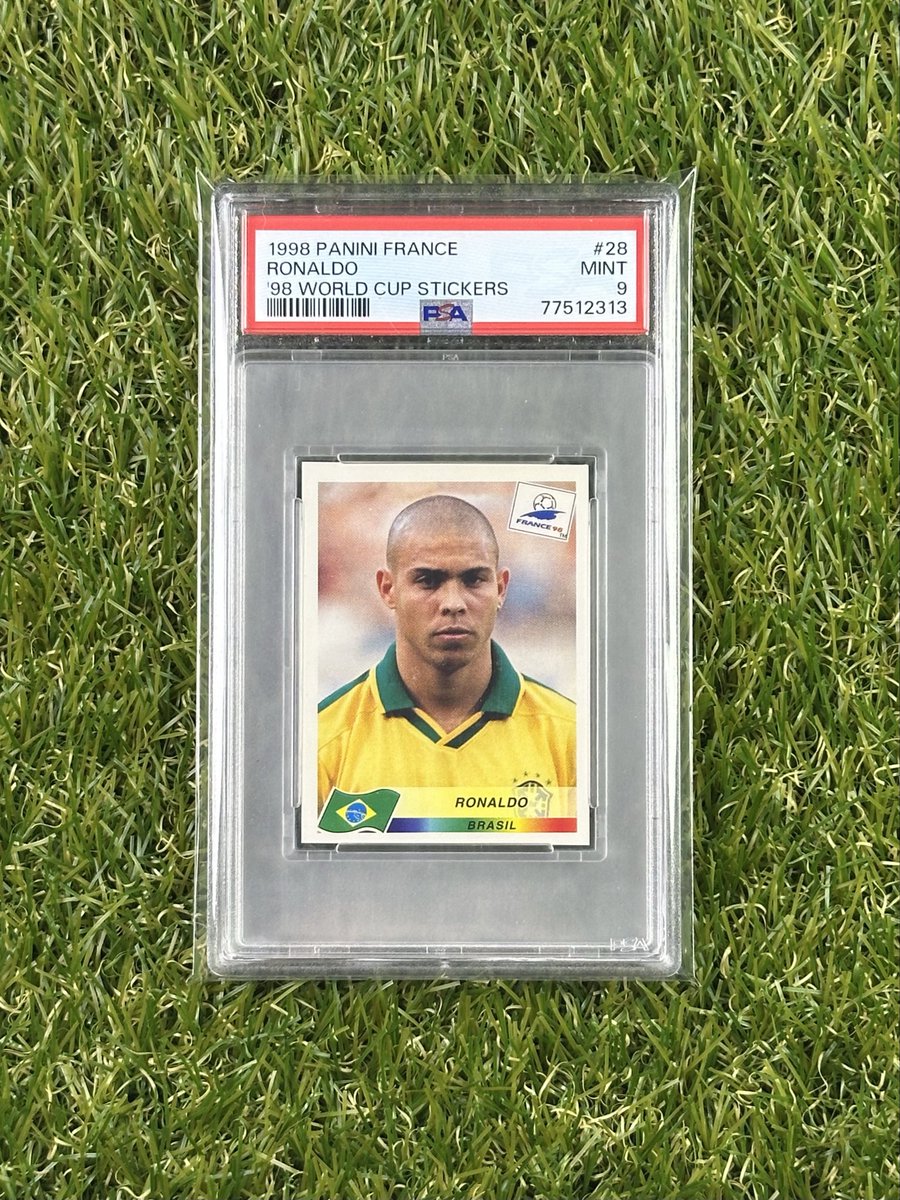 Slab11HQ's tweet photo. This page is about football cards, but the first piece is not a card.

I got up in the night for the 1998 World Cup. My dad got up too.

I cannot tell you why Ronaldo, not Zidane. Football is a feeling. It still is.

This sticker is where it begins.

#SlabXI https://t.co/mXI5UopbpL