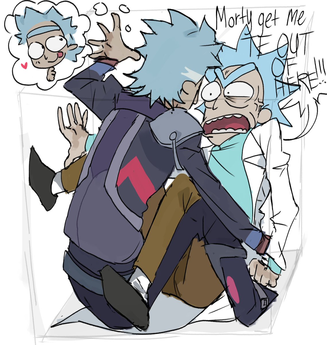 bomghsh's tweet photo. stuck in cube
#prickcest #rickandmorty #rnm https://t.co/ePqDS0bNMe