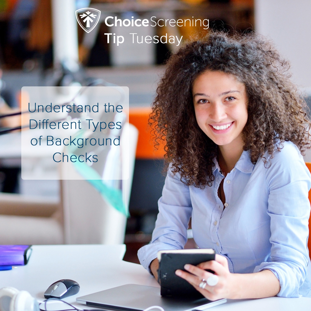 ChoiceScreening's tweet photo. Understand the Different Types of Background Checks – With over 50+ different types of background checks, it can be confusing which to run. Consult with your dedicated advisor to ensure you have the right combination of checks to meet your needs.
#TipTuesday #BackgroundCheck https://t.co/WOFidsXuLc
