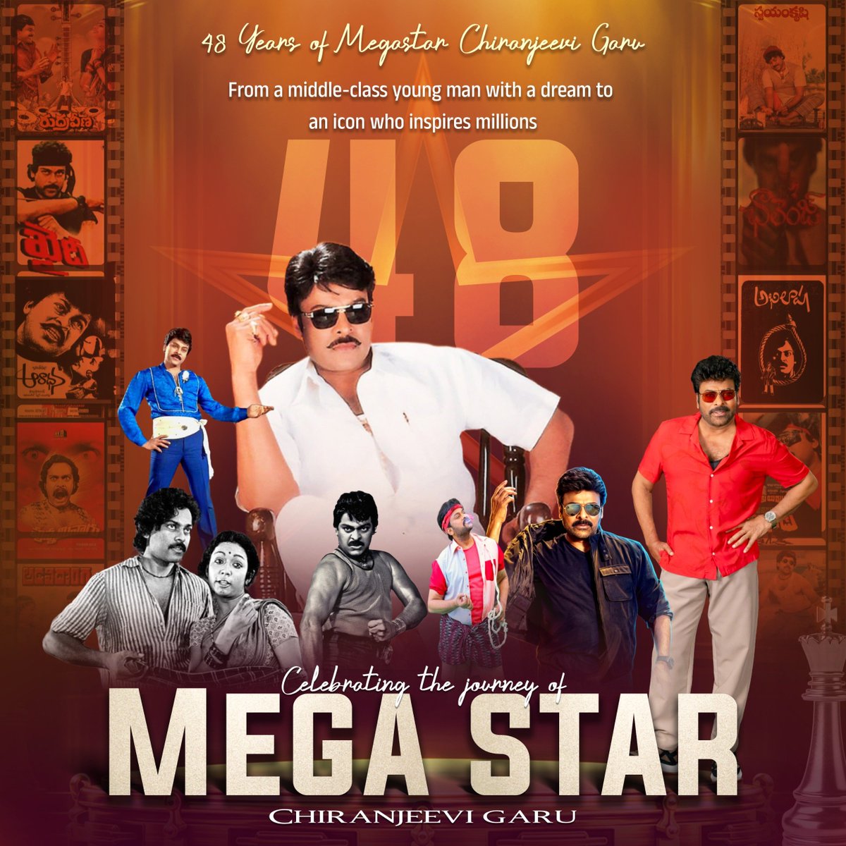 PKCWoffl's tweet photo. From a lower middle-class young man with a dream, who began his journey with Pranam Khareedu, to one of Indian cinema’s most celebrated icons and matinee idol , Megastar @KChiruTweets Garu’s journey stands as a true example of self-belief, hard work, and being self-made, a journey of creating one’s own path, rising through one’s own efforts, and inspiring millions along the way.

With 150+ films, the Padma Vibhushan ,a Guinness world record as the most prolific actor-dancer and  numerous prestigious honours,Nandi awards and filmfare awards ,he has carved a career that remains one of the most celebrated in Indian cinema. 

Beyond the screen the Chiranjeevi charitable trust and his humanitarian work and efforts to bring meaningful change to countless lives have added another remarkable dimension to his legacy.

For every individual who dreams of becoming something in life, Chiranjeevi Garu stands as an inspiring example of what self-belief, hard work, and determination can achieve.

Wishing our Megastar many more years of excellence in cinema, good health, happiness, and a long, fulfilling life.

#48YearsOfMegastarChiranjeevi