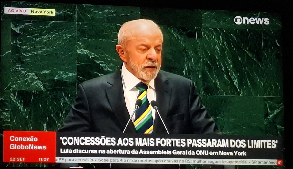 NunesJAp's tweet photo. O cachaceiro fazendo o Brasil passar vergonha na ONU. Está defendendo terroristas do Hamas e condenando Netanyahu e Israel!🤦‍♂️ https://t.co/QyLXOu4axr