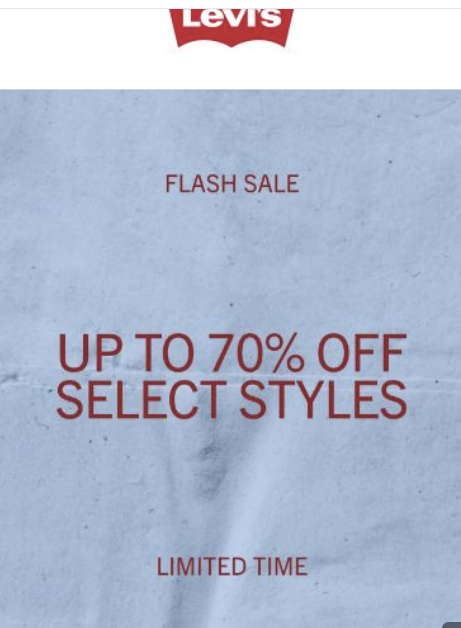 VlingoApp's tweet photo. Our members are seeing some really steep discounts for Levis #jeans #discounts https://t.co/NXWfW6JfM5