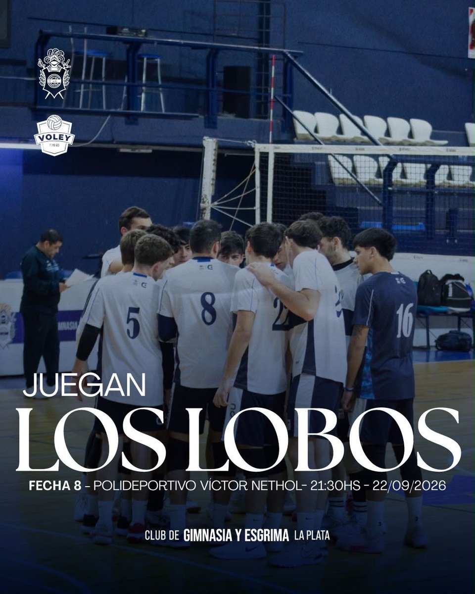 Lobosvoley's tweet photo. ¡HOY JUEGAN LOS LOBOS!

FECHA 8
🆚 GEI
🕤 21:30 hs
📍La Plata 
🏟️ Polideportivo Víctor Nethol https://t.co/4WzhXhVHXy