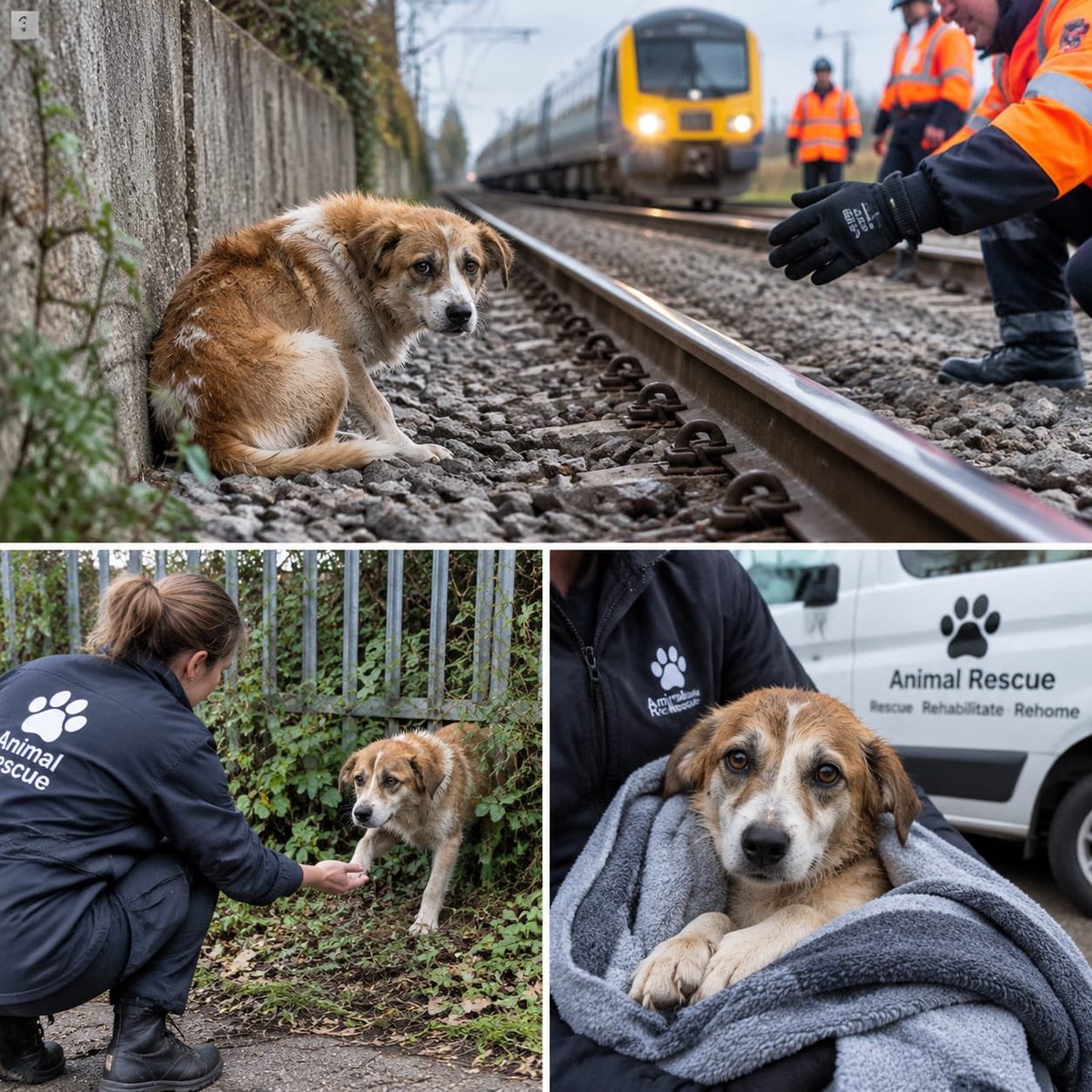 Kindhandss's tweet photo. A frightened dog was found dangerously close to railway tracks in Harrow, UK.

At first, rescuers thought it would be a simple rescue.

But the moment they tried to help, the scared dog ran away, heading toward busy roads and dangerous areas.

Every second mattered.

The rescue team followed carefully, trying not to scare her further. They moved through streets and traffic, keeping their eyes on her and waiting for the right moment to bring her to safety.

The dog was not being difficult.

She was afraid.

She did not understand that the people chasing her were trying to save her life.

After a challenging rescue, she was finally secured and reunited with her family.

Behind every frightened animal is a story we may never know.

Sometimes they are not running away from help…

They are running because they have been scared for too long.

A little patience, a little kindness, and one person refusing to give up can change everything. ❤️🐾

#DogRescue #AnimalRescue #SaveDogs #RescueStory #KindnessMatters