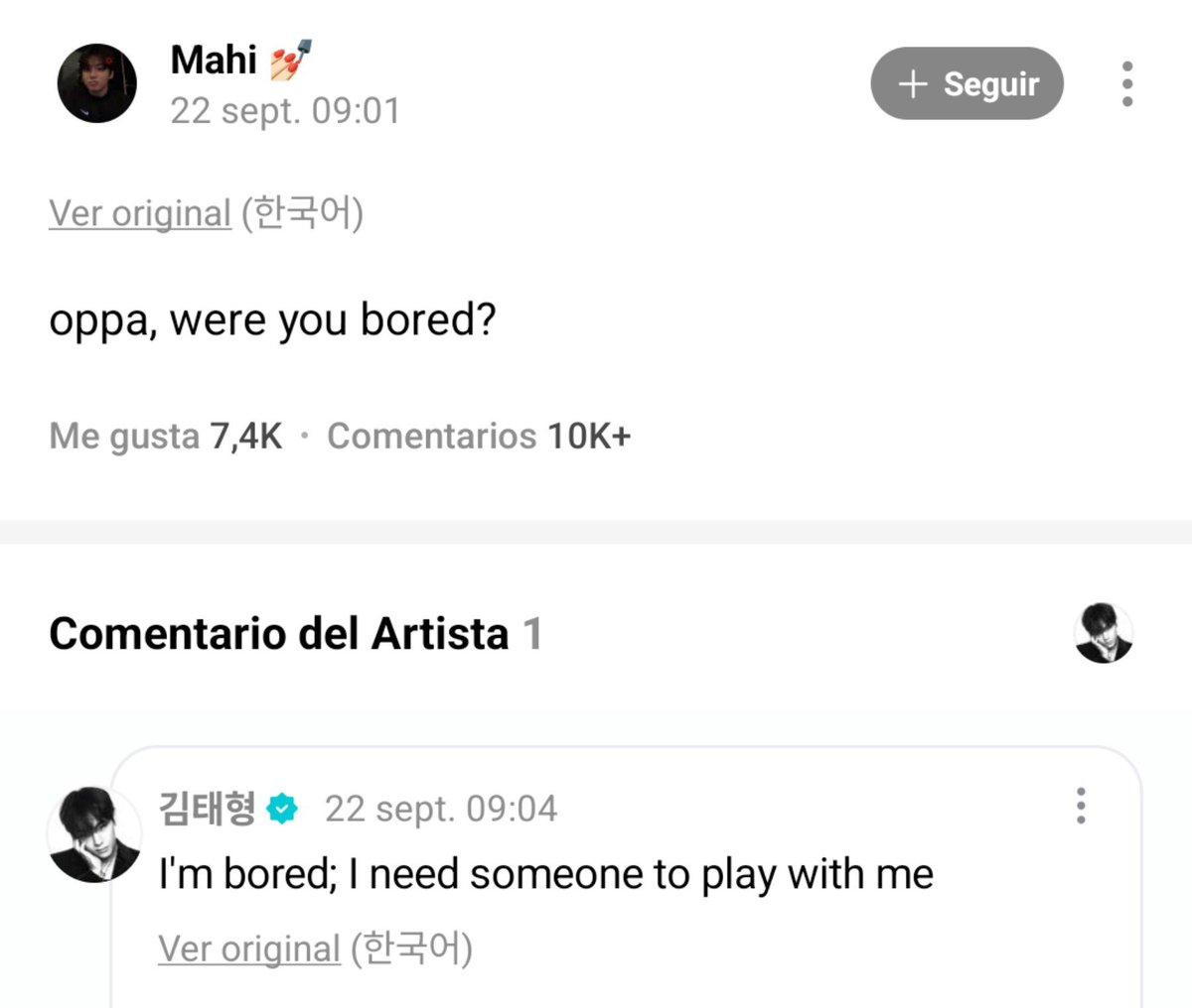 pjmIesviu's tweet photo. 💜: Oppa, ¿estabas aburrido?
🐻: Estoy aburrido; necesito a alguien con quien jugar.

ME OFREZCO COMO VOLUNTARIA 😭 https://t.co/lf00JOKdfk