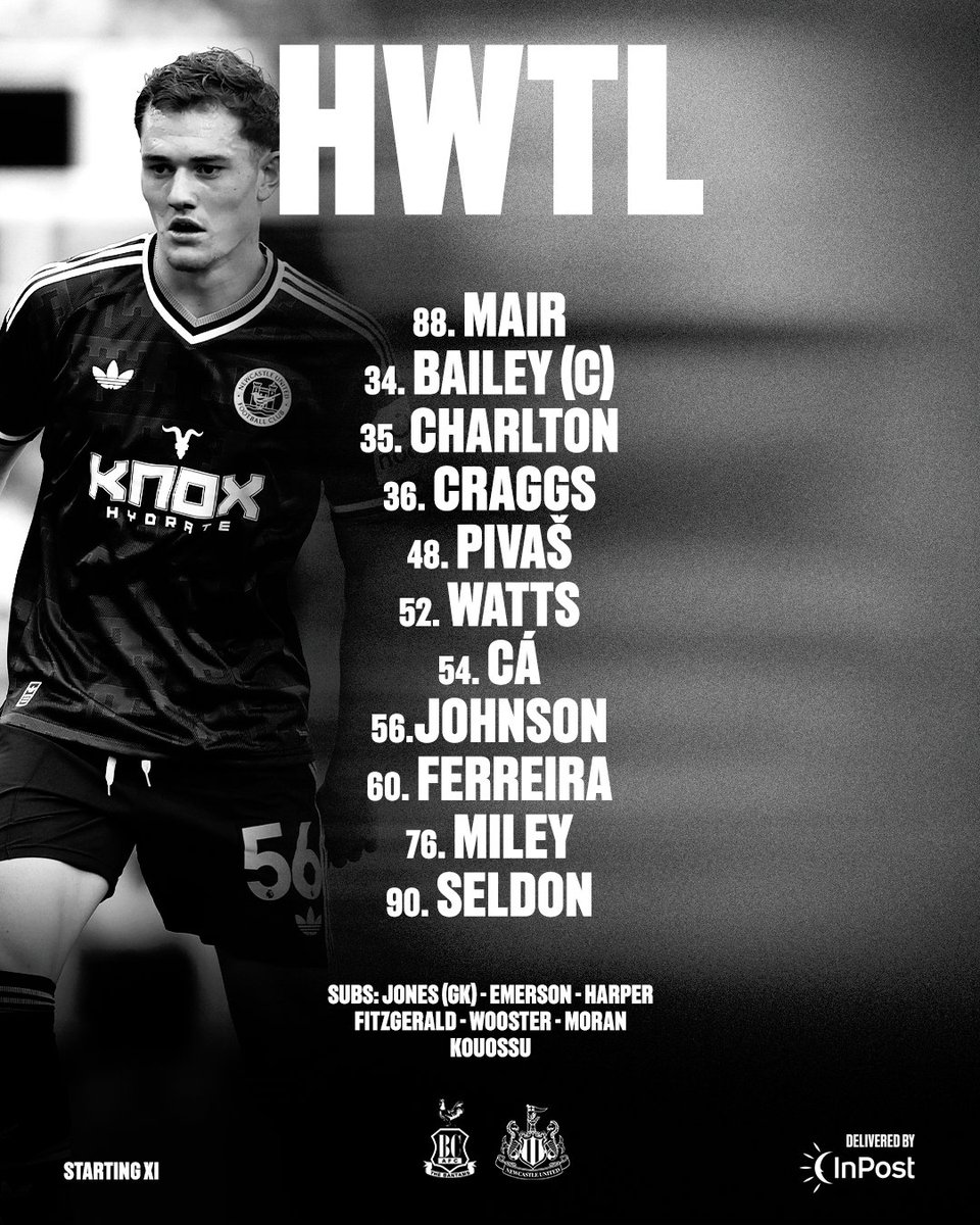 NUFC's tweet photo. Our U21s are in Jersey Mike's Trophy action this evening as we take on Bradford City at Valley Parade [kick-off 7.30pm].

Best of luck, lads! 💪 https://t.co/Z1jRWs98OR