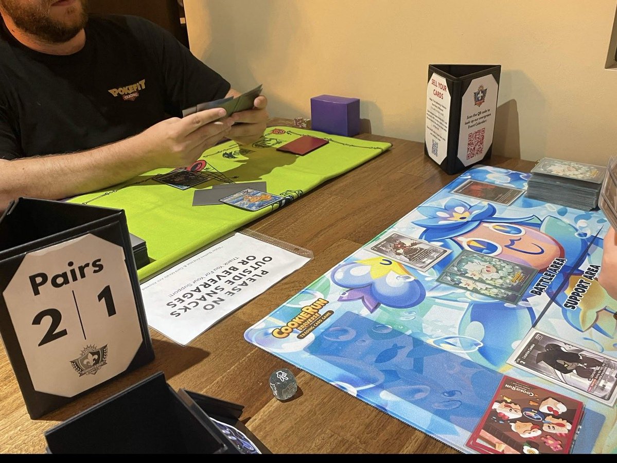 bobx27's tweet photo. I had a great time in Vegas! It was short but fun competing and hanging out with everyone! 
Shoutout my local shop/sponsor @PokeFitTrading 
#CookieRunBraverse
#2026RegionalsSeason2 https://t.co/I9ZBE6tFR9
