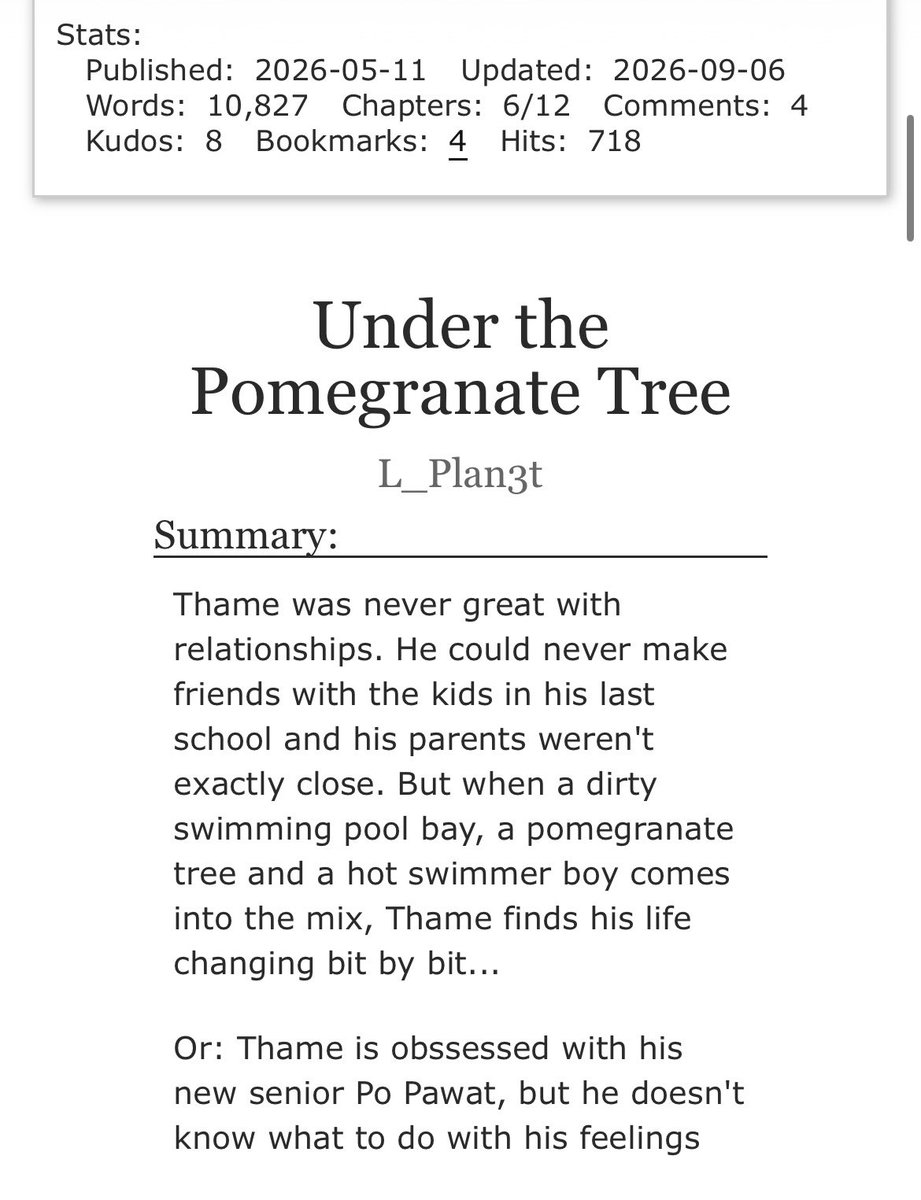 LPlanetBL's tweet photo. Hey so I checked my fanfic today and 715 hits 🥹 it means a lot to me that some people still read ThamePo to this day (we are TRAUMATISED by You Maniac lmaooo) let’s hit 1k by the end of the year please 🙏  #WilliamEst https://t.co/X10rwyusgH