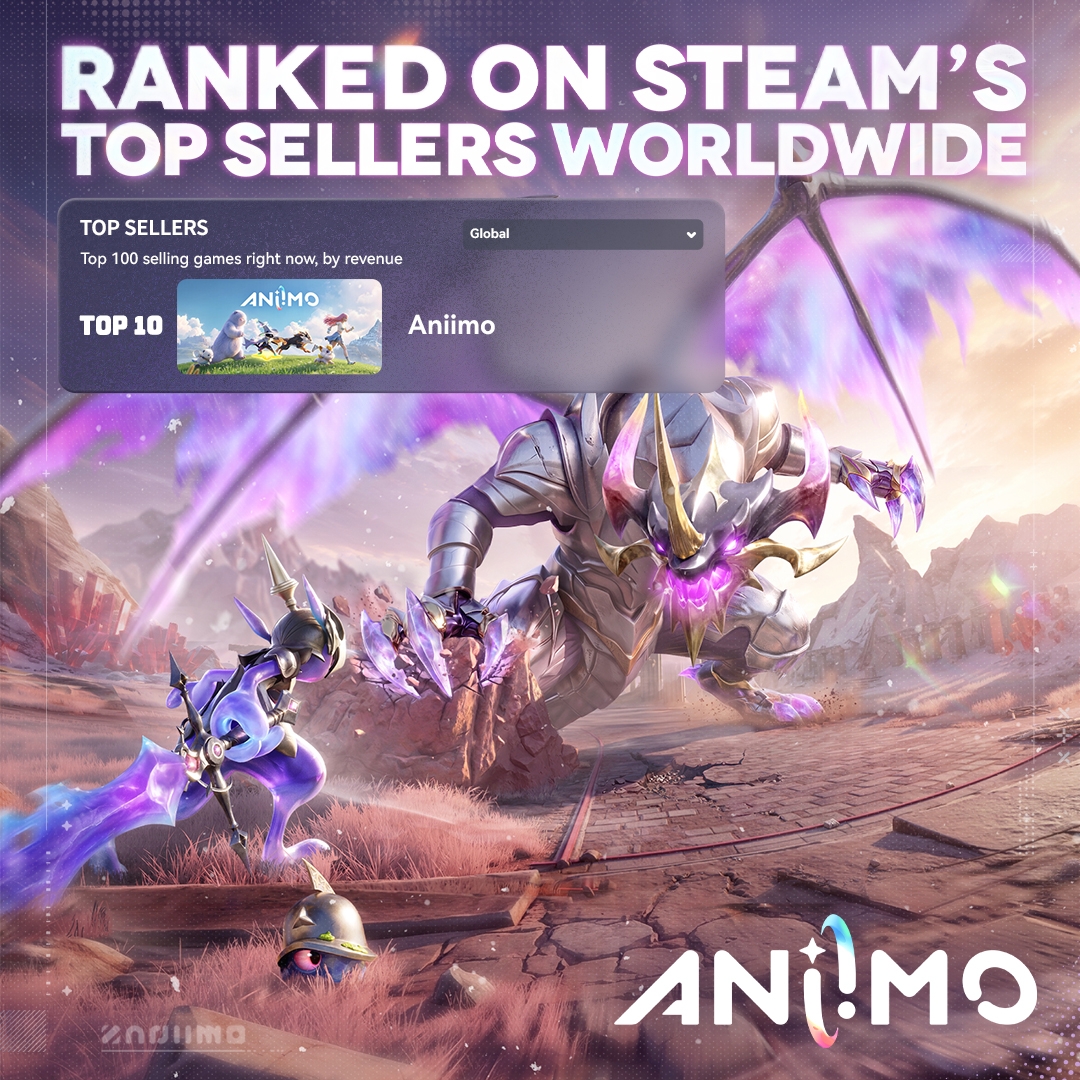 AniimoBR's tweet photo. 🥳 Aniimo conseguiu alcançar a lista dos Mais Vendidos do Steam!

Isto não seria possível sem o seu apoio, por isso... preparamos uma recompensa especial para vocês!

✨ Um Ovo de Aniimo Cintilante foi enviado à sua caixa de recados dentro do jogo. É só entrar na sua conta e resgatar!

Esperamos continuar comemorando marcos importantes juntos 🐾

#Aniimo #AniimoGlobalLaunch #AniimoMobile923