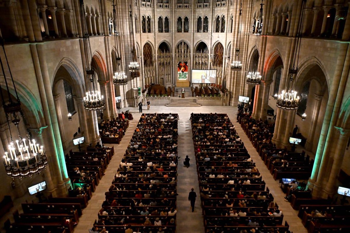 RonaldLamola's tweet photo. An inspiring evening speaking in the same place where Martin Luther King gave his Beyond Vietnam speech and where Nelson Mandela thanked a roaring crowd for not forgetting us, not abandoning us 🇿🇦 during the dark days of apartheid. 

We refuse to forget or abandon the Palestinian people. 🇵🇸
We shall not be moved. 📍#TheRiversideChurch