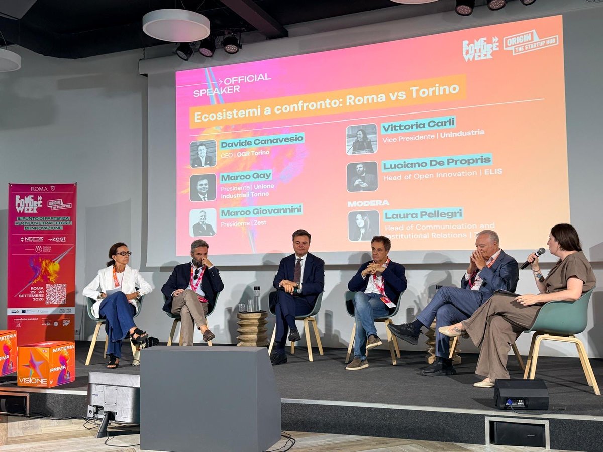 NewsUnindustria's tweet photo. 📸 In #Zest con “Origin – The #Startup Lab, l’hub dedicato a startup, #innovazione e imprenditorialità”: oggi all'interno della #RomeFutureWeek.

Scopri di più:
👉 https://t.co/iWf0ORz203

#22Settembre #RFW2026 #Unindustria https://t.co/Xv8LjdYu2t