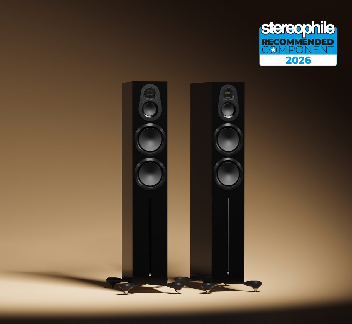 MonitorAudioNA's tweet photo. Monitor Audio Gold 300 6G: Stereophile 2026 Class A Recommended Components Award

Class A: Reference-level performance—the highest recommendation.

Learn More: https://t.co/NtkHcBUgZJ https://t.co/gqWPhx6oG5