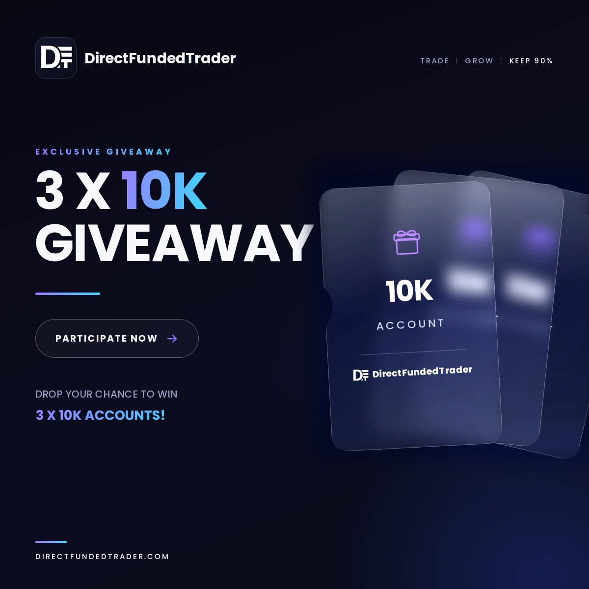 PropTraders77's tweet photo. 🚨 Giveaway Time! 🚨
3x 10k Giveaway partnered with @Direct_Funded 🫱🏻‍🫲🏼

To enter:
✅ Follow @Direct_Funded, @PropTraders77
✅ Like, RT
✅ Tag 3 traders in the comment 
✅ Must Join DFT discord server 👇🏼
https://t.co/UG3MKyk6IV

Winners will be announced in 7 days on PTC Discord. https://t.co/WdZNkjfH4Z