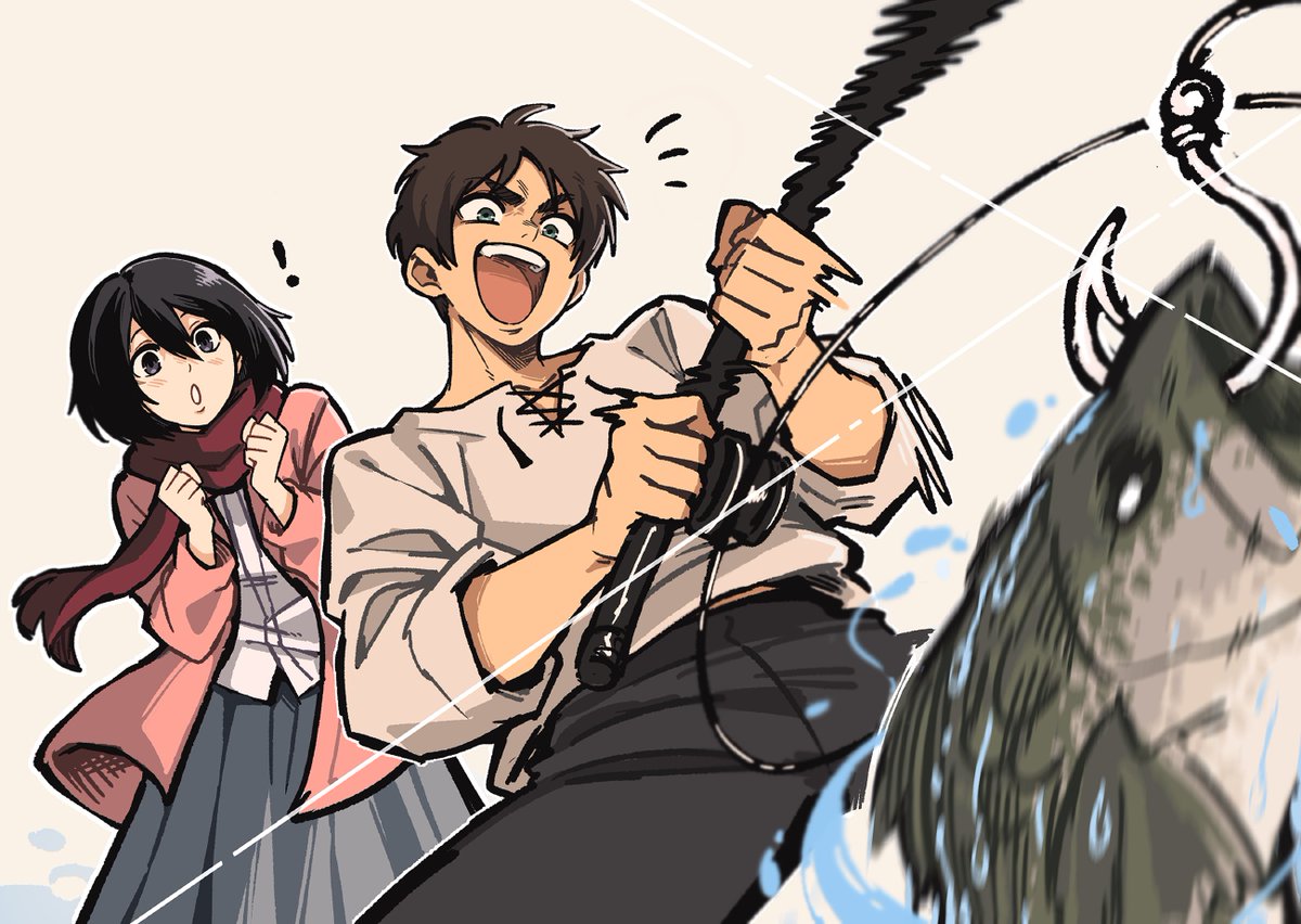 windiwindo's tweet photo. winner winner fish dinner #eremika #aot https://t.co/67IQQTlTA6