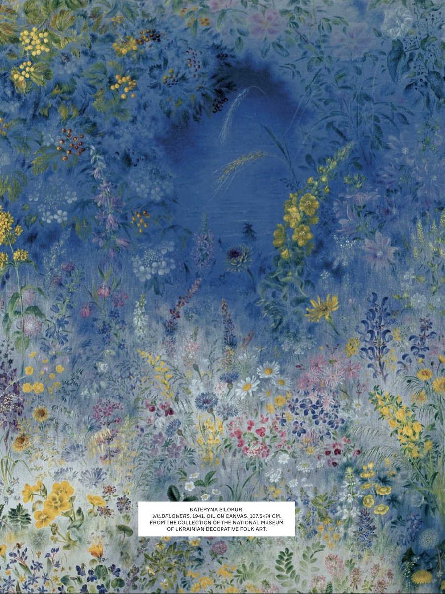 maksymeristavi's tweet photo. “Wildflowers” (1941) by a Ukrainian artist Kateryna Bilokur. https://t.co/747XUM4yOL
