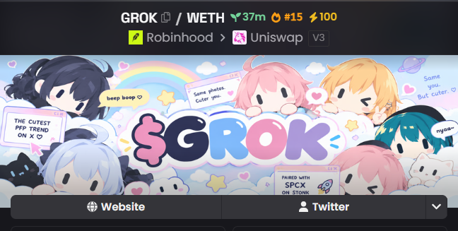 GrokificationX's tweet photo. $GROK has just been updated on Dexscreener! 🚀✨ 

Take a look and enjoy the latest update with us! 💫

https://t.co/FKYbr4ZaNZ https://t.co/opaD4E8N8E
