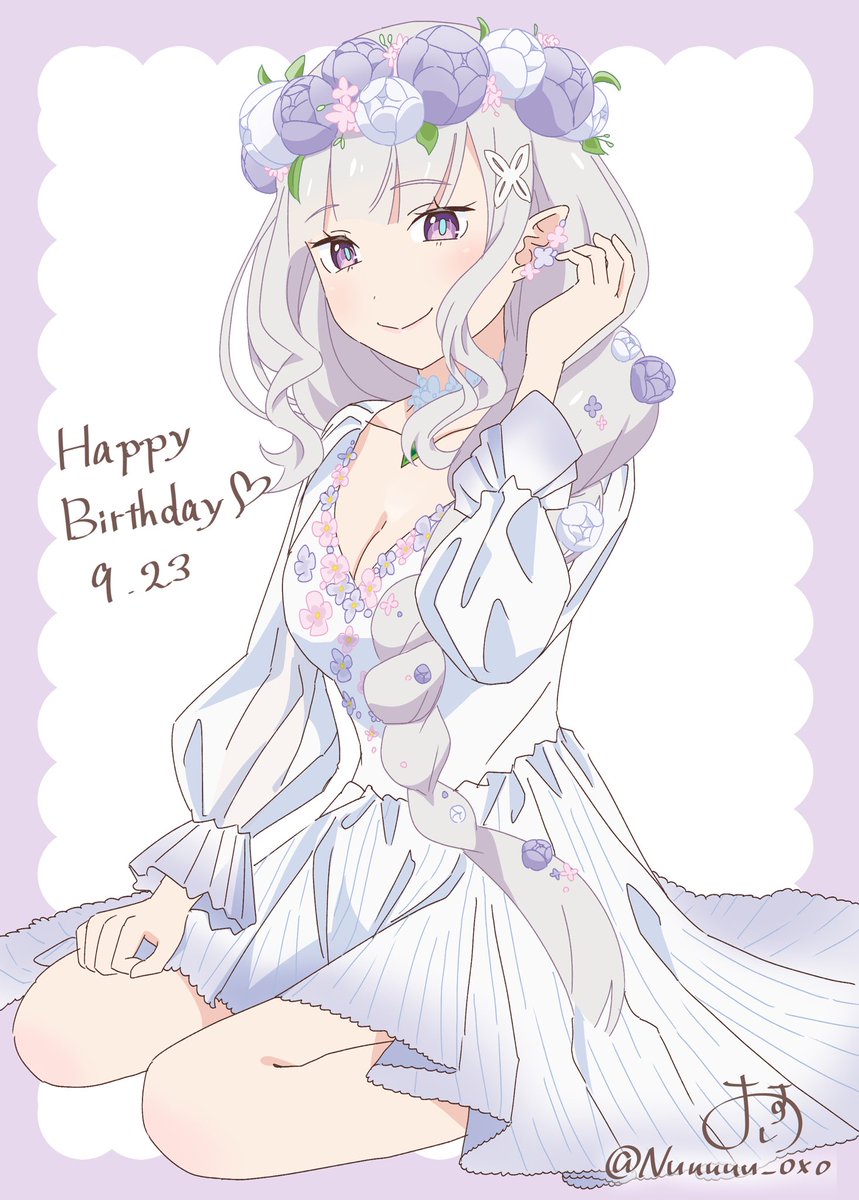 Nuuuuu_oxo's tweet photo. エミリアたん誕生日おめでとう〜🥳🥳🥳
 #エミリア生誕祭2026  #リゼロ https://t.co/tZPqStwnfG