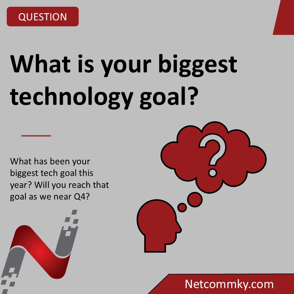 netcommky's tweet photo. What's your biggest technology goal this year? https://t.co/T1ZNdFgp18