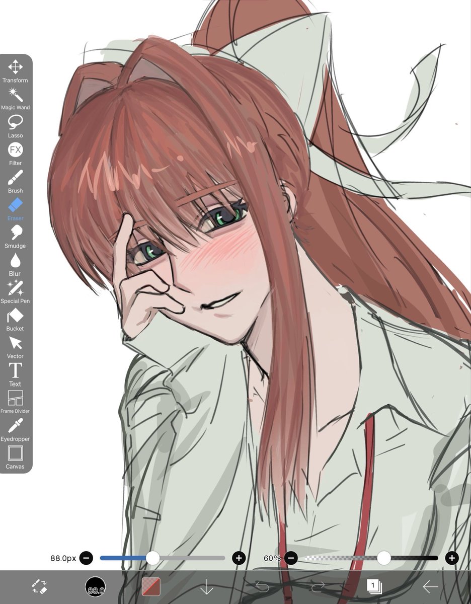 Subesubeoshiri's tweet photo. 諦めた　#ddlc https://t.co/8M6Gj7W56S