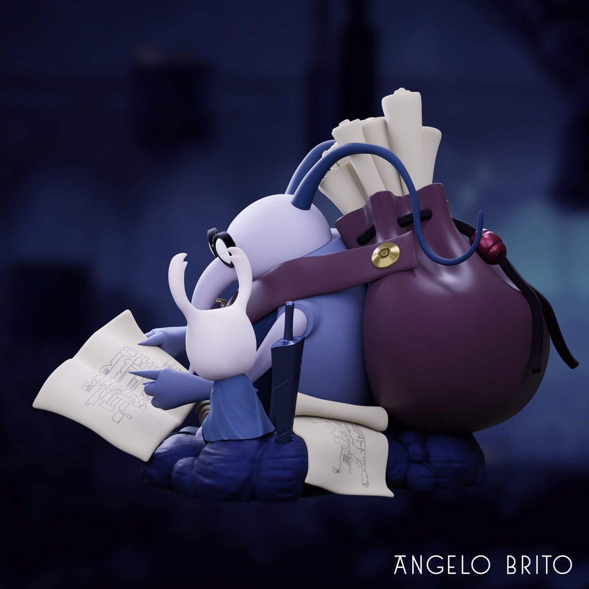 angelobrito3D's tweet photo. 🐜🗺️🕷️

Finally putting everything I’ve learned over the past few years of studying into practice, I’ve completed my first sculpture for 3D printing entirely on my own, without any guides! I hope you like it!

#HollowKnight #Cornifer #TeamCherry #FanArt #3DArt #3D #noia https://t.co/5lOuHlj2vS