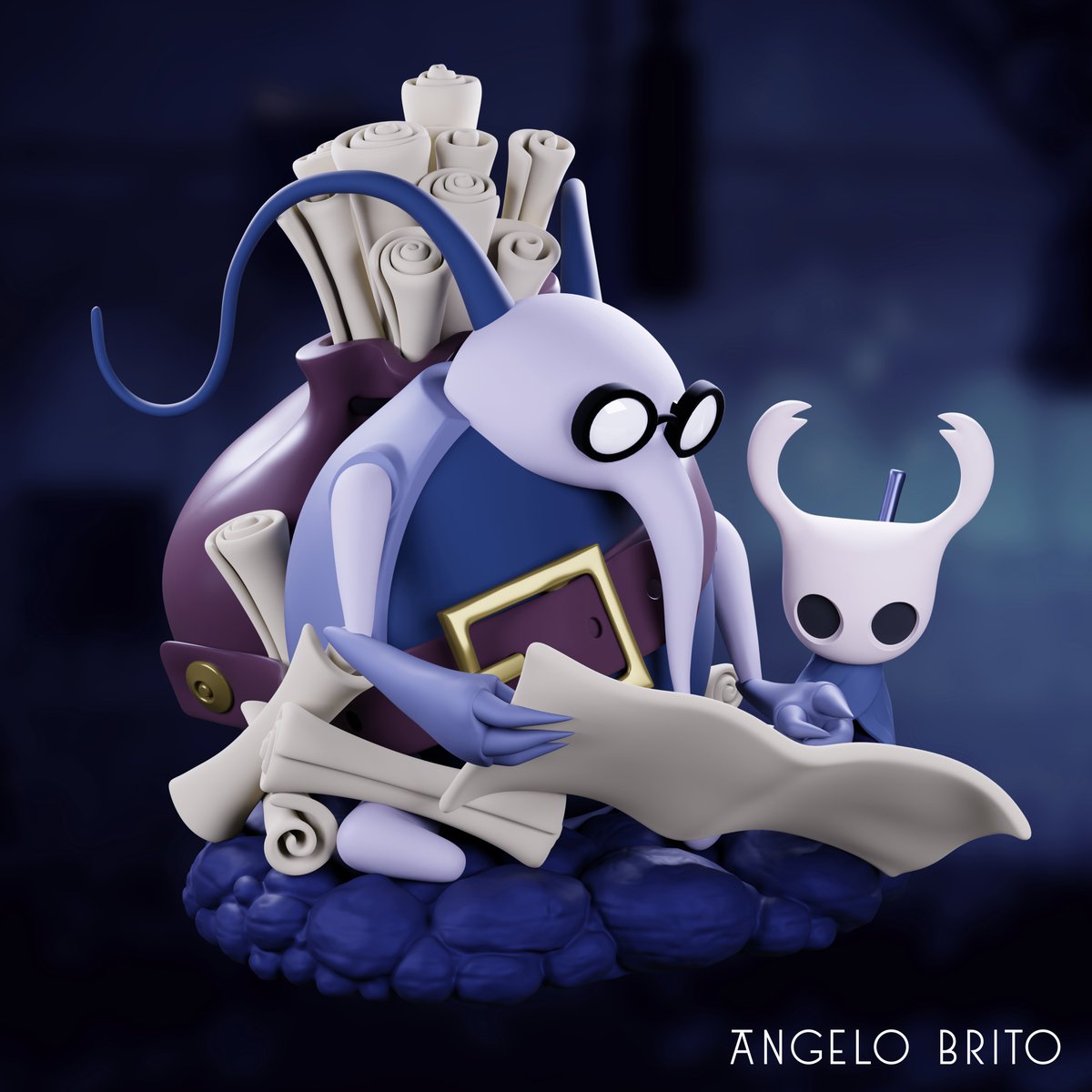 angelobrito3D's tweet photo. 🐜🗺️🕷️
Finally putting everything I’ve learned over the past few years of studying into practice, I’ve completed my first sculpture for 3D printing entirely on my own, without any guides! I hope you like it!
#HollowKnight #Cornifer #TeamCherry #FanArt #3DArt #3D #noia https://t.co/5lOuHlj2vS