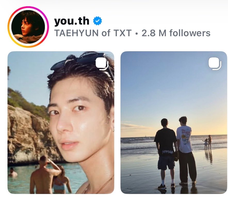 taebinfile's tweet photo. taehyun’s most recent posts being trustiez beach date and then flirting with soobin in his replies https://t.co/lfeuxQqR9k