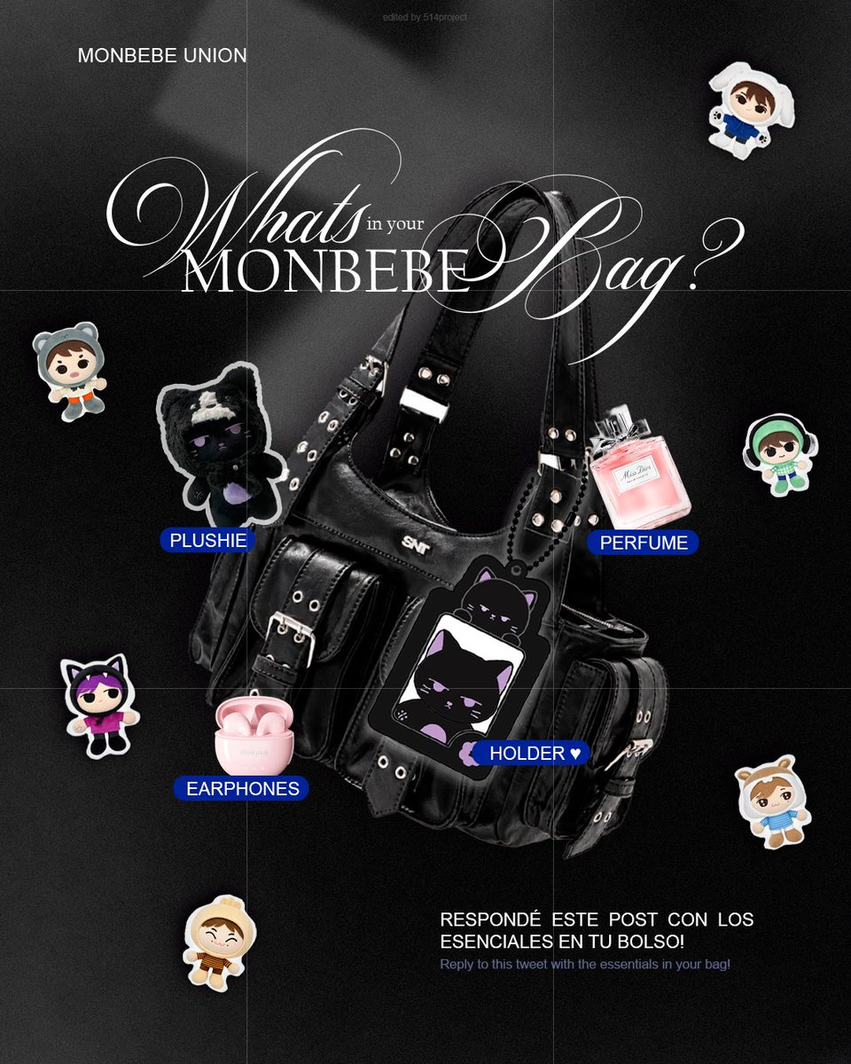 514Project's tweet photo. Queremos saber… ¿qué lleva MONBEBE en su bolso? 👜💙
¡Mostranos cuáles son tus esenciales y compartilos usando #WhatsInYourMonbebeBag! Podés escribirlos o sacar una foto de tu bolso para mostrarnos todo. 📸📝
¡Es hora de mostrar tu lado más creativo, MONBEBE! 💙 ¡VAMOS! 🙌
#MONSTAX #몬스타엑스 #MONBEBE #몬베베 #MonbebeDay