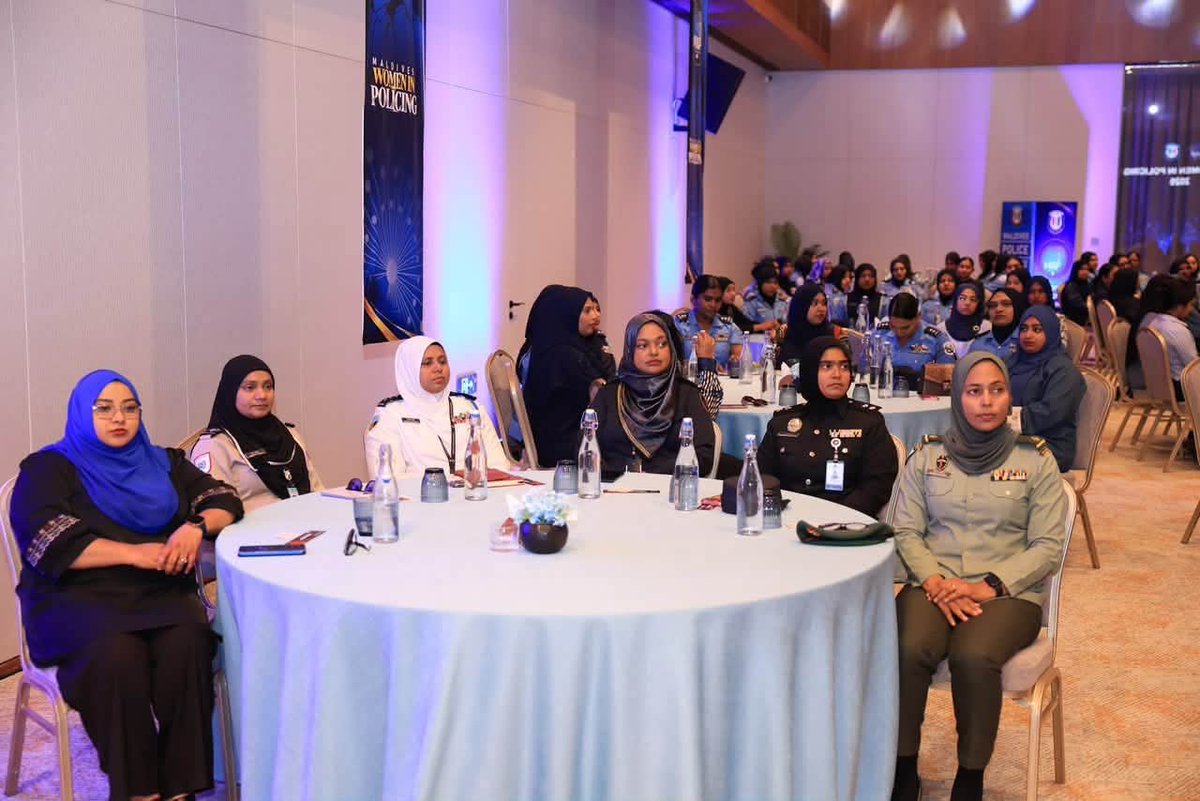CorrectionsMv's tweet photo. Assistant Superintendent of Prisons Shahuma Mohamed Waheed participated in the celebrations of Maldives Women in Policing Day 2026!

We take this opportunity to applaud and honour the dedication, resilience, courage, invaluable contributions as well as the achievements of women in policing in the past and present. We also wish for further growth of women in policing in future.
@Homeministrymv @Policemv