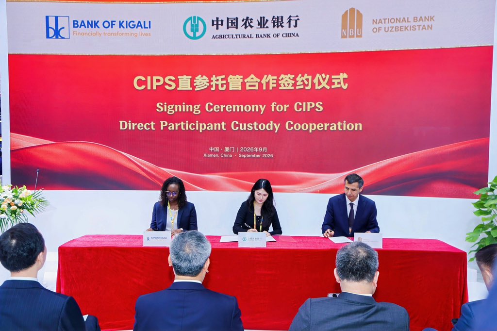BankofKigali's tweet photo. A major milestone for Bank of Kigali and Rwanda’s financial sector. 🇷🇼🇨🇳
 
Bank of Kigali has become the first bank in Rwanda and the first bank headquartered in East and Central Africa to join China’s Cross-Border Interbank Payment System (CIPS) as a direct participant.
 
This milestone strengthens the financial connection between Rwanda and China, enabling faster and more direct cross-border payments in China’s currency.(RMB)
 
The CIPS Direct Participation Agreement was signed in Xiamen, China, on September 8 during the 2nd CIPS Cross-Border Bank-Enterprise Cooperation Event.
 
A significant step forward in making international payments simpler, faster and more connected.
 
#BK60 #CIPS #RwandaChina #CrossBorderPayments