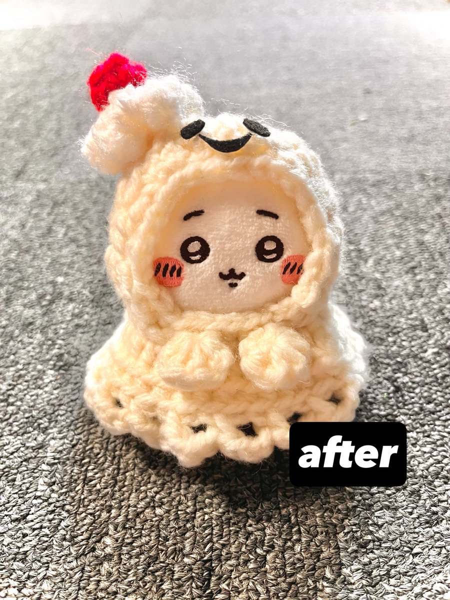 STchittiiiLove's tweet photo. 家の電波も
体力も時間も
職場には人手もない
「吉◯三」状態になってますが
隙間時間にアレをこうしたり、ソレをこうしたり物作りで発散させながら生きておりますょ（編み物歴約20日）
気にかけて連絡くれる方々いつもありがとう

#ちい活
#ちいかわ
#ハチワレ https://t.co/8z7xNFRypr
