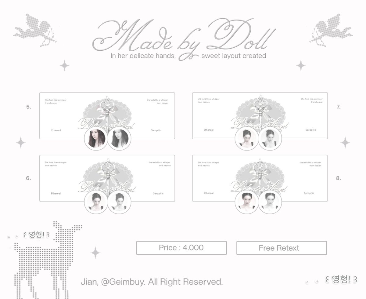 doallish's tweet photo. ㅤㅤ
help repost, thankyou so much.  

halo, aku bawa 10 layout ready stock { gawon, narin &amp; ningning } IDR 4.000, free retext, get 2 ava png. take only on tele, yaa.  ♥︎

———   #bealanja  #zonauang 
ㅤㅤ https://t.co/GrWhhOONAh