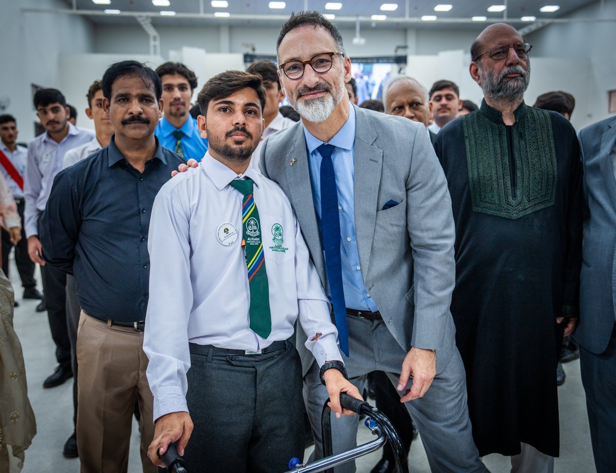 USCGLahore's tweet photo. Investing in education means investing in Pakistan’s future. 🇺🇸🇵🇰

Consul General Stetson Sanders joined Tehzibul Akhlaq Trust President G.A. Sabri to break ground on a new Girls Hostel at Aligarh Public School’s Manga Campus and toured the future New Aligarh University site – highlighting expanded opportunities for Pakistan’s youth and the importance of strong educational institutions in building a prosperous future. #USAinPakistan