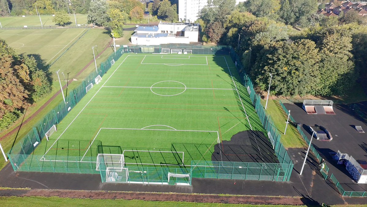 Redheugh1957's tweet photo. We’re saddened to report that our new 3G pitch was very badly damaged on Saturday night by fireworks sent over the perimeter fence by children in the neighbouring skatepark.

We have set up a fundraising page to help to repair the pitch for our community: https://t.co/ErFTeNPFwZ https://t.co/w3o4XRXZPB