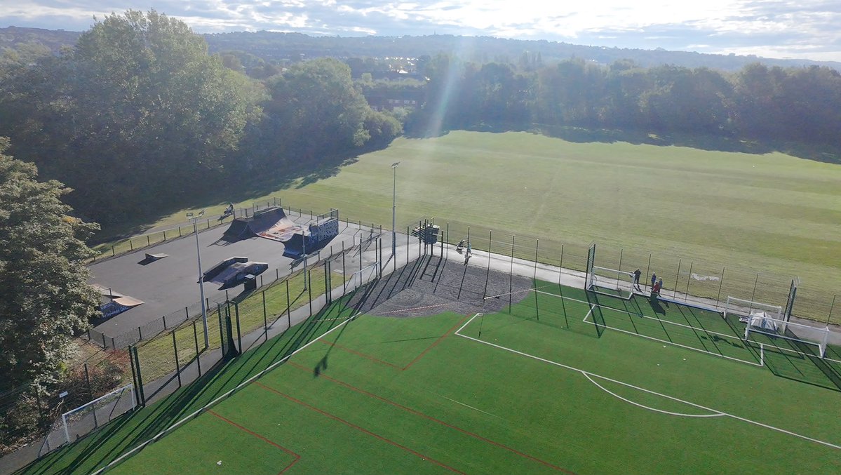 Redheugh1957's tweet photo. We’re saddened to report that our new 3G pitch was very badly damaged on Saturday night by fireworks sent over the perimeter fence by children in the neighbouring skatepark.

We have set up a fundraising page to help to repair the pitch for our community: https://t.co/ErFTeNPFwZ https://t.co/w3o4XRXZPB