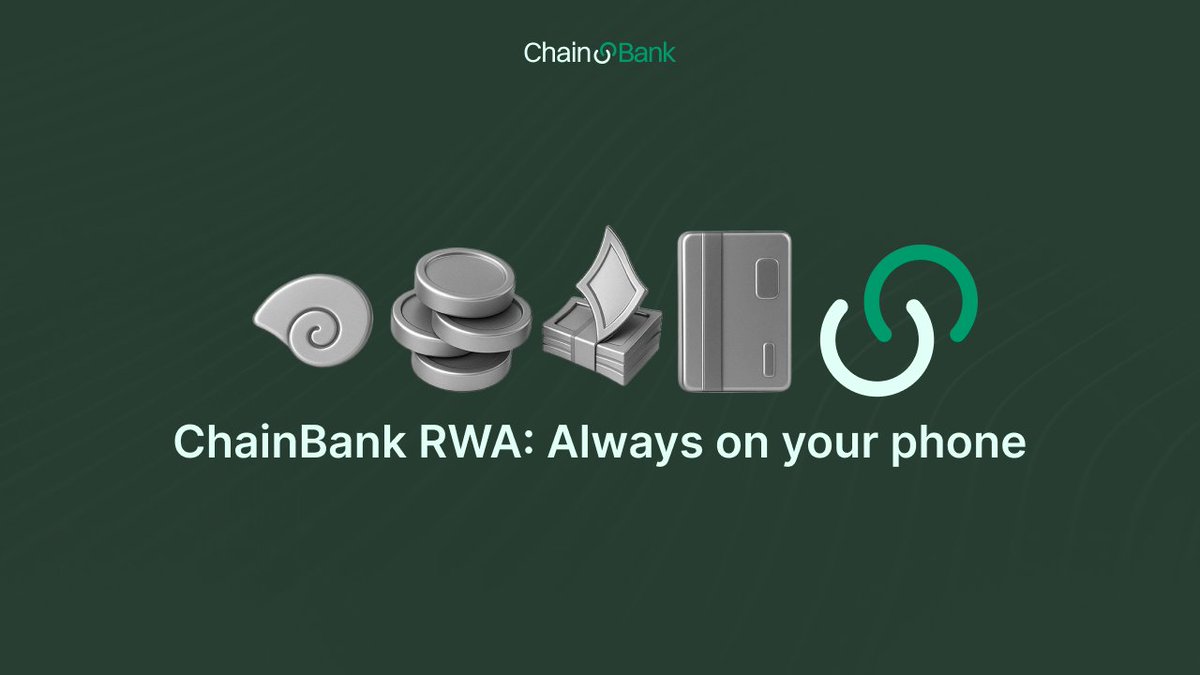 chainbank_'s tweet photo. Phase 1: Laying the foundation

Phase 2: Building the largest advanced Web3 neobank, connecting banking and blockchain ecosystems

ChainBank RWA: Always on your phone

Coming soon 👀 https://t.co/ZrI9lCmAxD