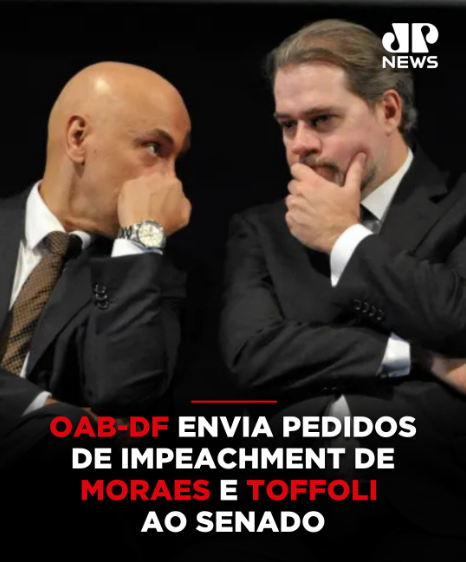 galileuflavio's tweet photo. Federal da Ordem de um pedido de impeachment e investigação contra os ministros do Supremo Tribunal Federal .
#OABDF #Impeachment #SenadoFederal #AlexandreDeMoraes #DiasToffoli #STF #SupremoTribunalFederal #PolíticaBrasileira #Política #Brasil #CongressoNacional #Notícias https://t.co/xF2JuErLlM