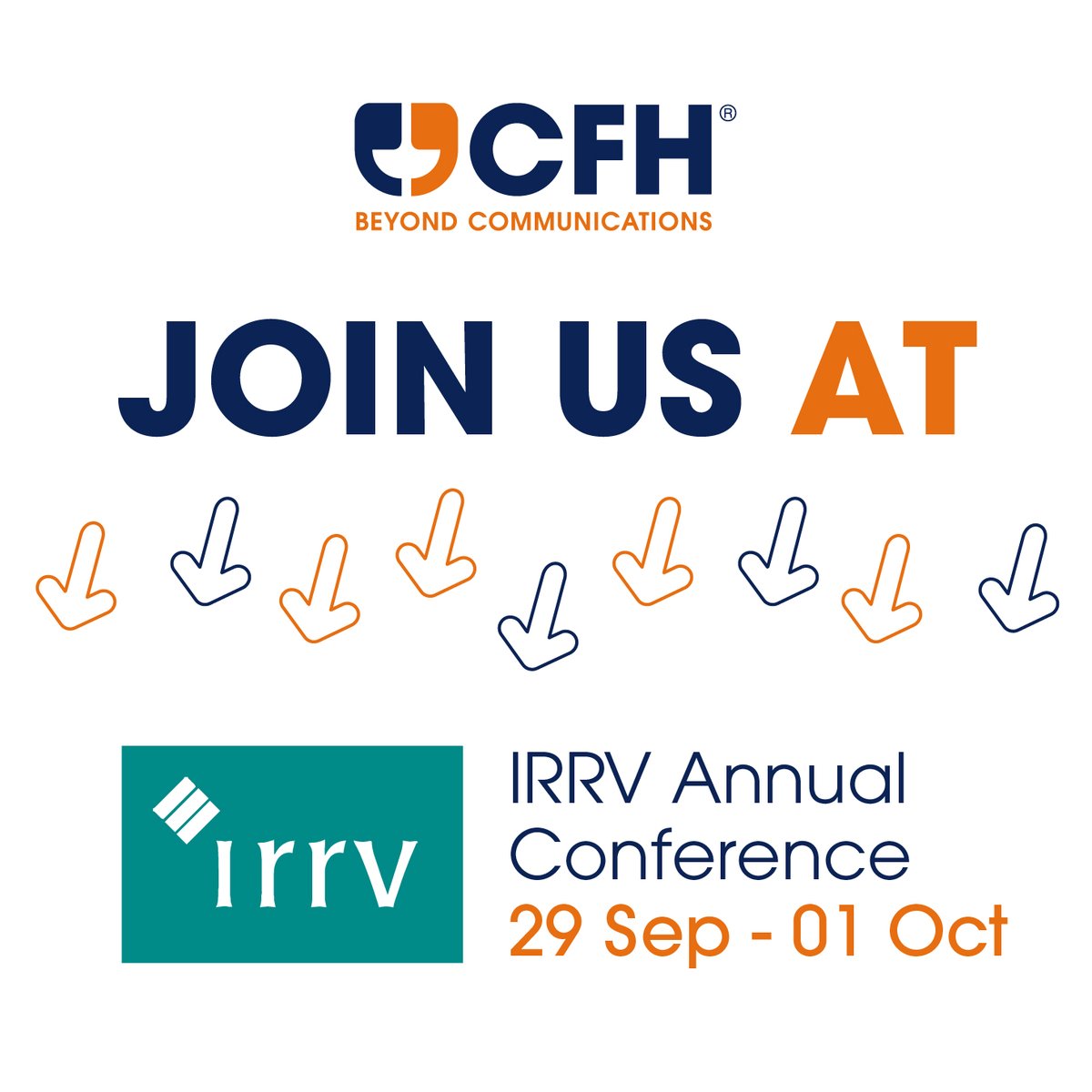 CFH_Docmail's tweet photo. CFH will be attending the IRRV Annual Conference & Exhibition 2026 at the Telford International Centre from the 1st to the 3rd of October 📍

Our Business Development Managers, Jason Lusty, Nicki Newburn and Chris Burridge will be on hand to discuss how we can support your council. Whether you are looking for an annual or daily billing supplier, we can support your needs to ensure your residents have the information they need from you 💬

Stop by stand 54 on the day to find out more! ⭐

#IRRV #RevenuesAndBenefits #CFH